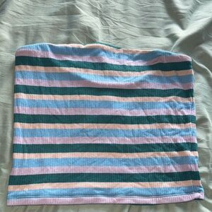 American Eagle Outfitters Striped Tube Top - Blue, Pink, Green